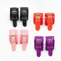BDSM menottes bracelets de poignet cheville sexe Bondage ensemble poignets en peluche rembourré contraintes PU cuir esclave fétiche débutant jouets pour adultes