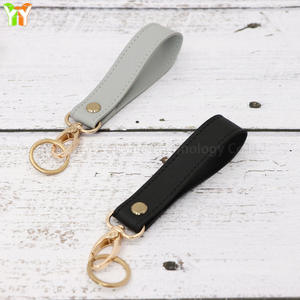 PU 가죽 키체인 리슬릿 키링 지갑 파우치 클러치 핸드폰용 휴대용 손목 스트랩 - Product Image 5