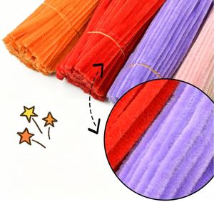 100 pièces de tiges de chenille de 6 mm, nettoyeurs de fil de fer pour fleurs, nettoyeurs de tuyaux pour pivoines, pour artisanat - Product Image 4