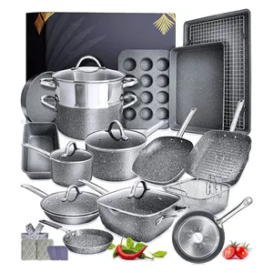 OEM Заводской набор Tiiray, алюминиевая посуда для выпечки с антипригарным покрытием, набор посуды для приготовления пищи