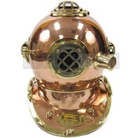 Casque de plongée vintage Mark IV en laiton, masque de plongeur, design nautique antique |   Objet décoratif de bureau, cadeau de luxe pour la maison ou le bureau