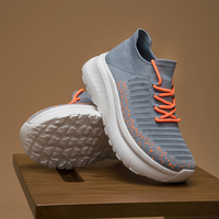 Sepatu Lari Rajut Bernapas Unisex dengan Ujung Lebar, Ringan, Model Fly Weave, Sneakers Olahraga Kasual untuk Pria Wanita Ukuran Besar 46