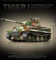 Askeri kaplan ağır Tank yapı taşları Set Wea Pon yapı oyuncak koleksiyon ordu modeli Boys için noel hediyesi