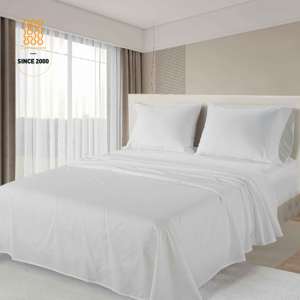 <span class=keywords><strong>Set</strong></span> di <span class=keywords><strong>Lenzuola</strong></span> di Lusso per Hotel 5 Stelle, 300TC in Policotone, Jacquard Tinta Unita, 2 Federe, Misura Matrimoniale, 4 Pezzi - Product Image 2