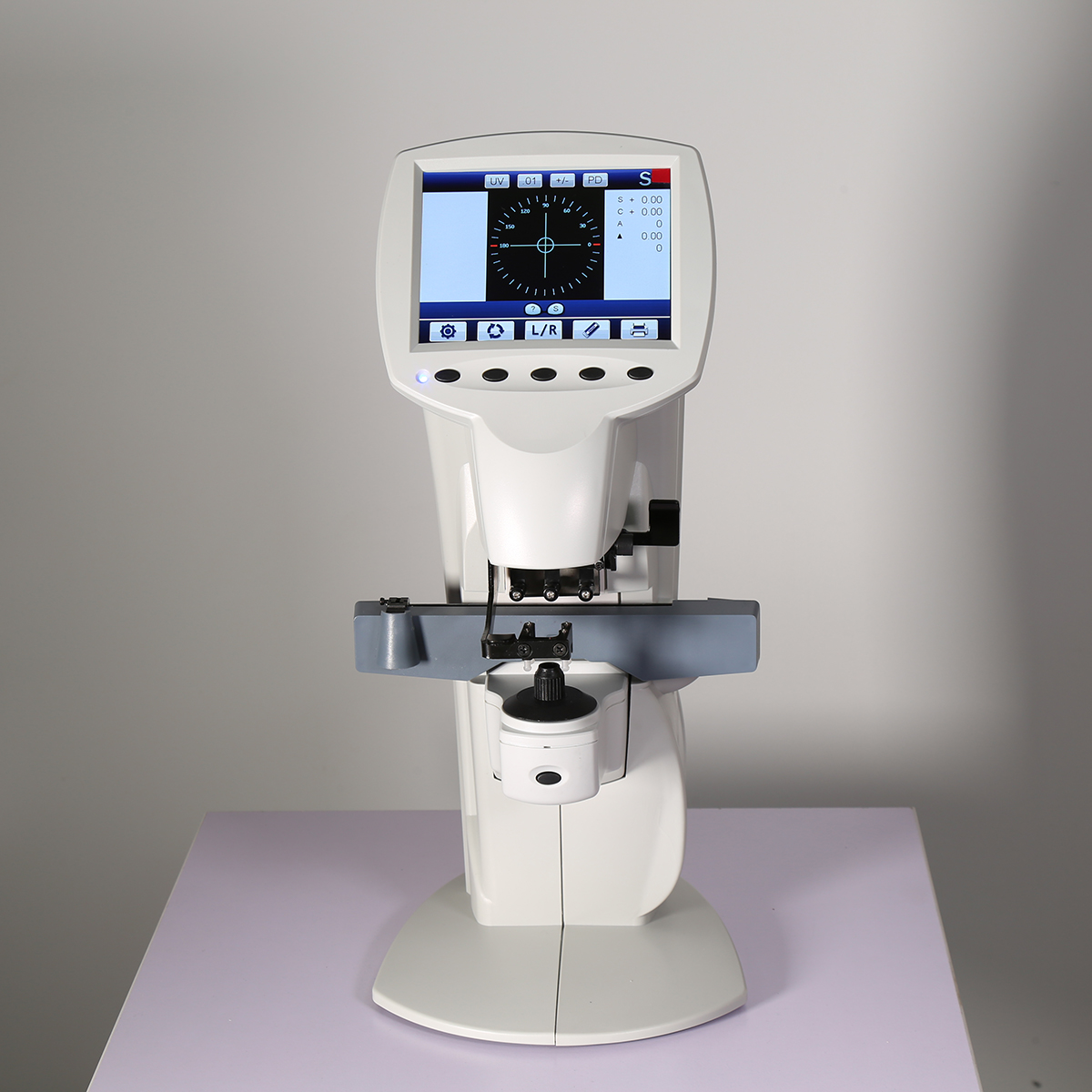 Pantalla LCD de 5.7 pulgadas Equipo oftálmico médico portátil inteligente Equipo óptico digital de medición automática de lentes con PD e impresora