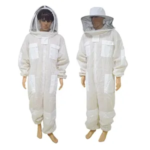 3 Schichten belüftete Jacke Atmungsaktive Kinder Kapuze Bienen anzug Imker Hut Imkerei Schutz handschuhe Anzug mit Schleier