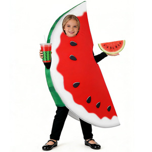 Disfraz de rodaja de sandía para niños, conjunto de mono negro para fiesta, Halloween, actuación, tema de frutas de verano - Product Image 1