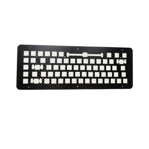 Accessoires de clavier en feuille de fibre de carbone 3K haute résistance, pièces décoratives personnalisables découpées CNC - Product Image 2