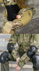 Coudières et genouillères tactiques de protection rembourrées à coque dure - Product Image 4