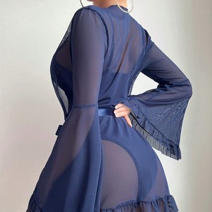 Nouvelle arrivée 2026, lingerie sexy pour femmes, robe <span class=keywords><strong>de</strong></span> nuit en dentelle à lacets, robe <span class=keywords><strong>de</strong></span> nuit transparente à décolleté plongeant, <span class=keywords><strong>pyjama</strong></span> pour femmes avec <span class=keywords><strong>bas</strong></span> - Product Image 3