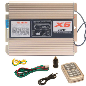 X5 200W Remote Control Siren Amplifier 12V Car Alarm System With Wireless <b>Controller</b> And <b>Wiring</b> Kit - Product Image 1
