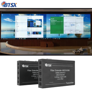 Extender <span class=keywords><strong>KVM</strong></span> in Fibra <span class=keywords><strong>IP</strong></span> Bitvisus Zero-Delay 30KM 4K - 1.4 USB 2.0 Multi-Dispositivo RS232 Trasmissione Trasparente in Metallo - Product Image 1