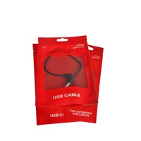 Sac d'emballage en plastique à fermeture éclair, pour câble Usb, personnalisé, pochette de rangement, chargeur de câble Usb, unités