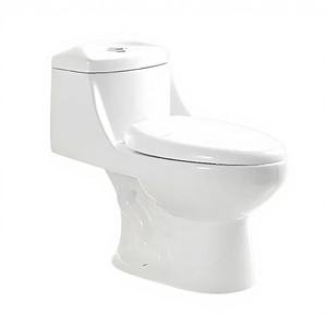 Inodoro de Cerámica Moderno Blanco Económico de Una Pieza con Doble Descarga y Silla de Inodoro de Cierre Suave - Product Image 5
