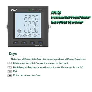 Medidor eléctrico trifásico de análisis armónico, medición de parámetros de potencia RS485, equipo piloto SPM33, OEM/ODM, venta de fábrica