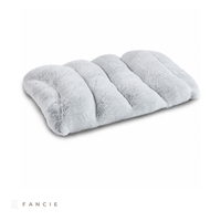 Coussin pour chien et chat en tissu peluche gris clair, lavable en machine, tapis pour animaux de compagnie pour cage, sol et voiture