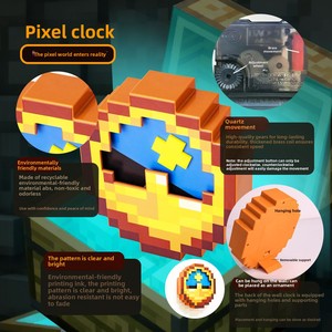 Игровой аксессуар для декора комнаты: часы-игрушка Pixel в стиле аниме (без материала) - Product Image 3