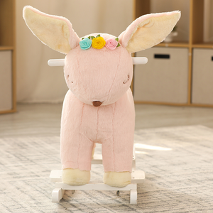 Caballo Balancín de Madera para Niños al por Mayor, Caballo Balancín de Ciervo Rosa Adorable - Product Image 2