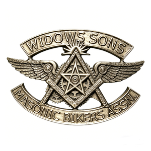 Badge de revers en métal personnalisé pour club de motards, en laiton antique émaillé 2D, motif croix, style sportif et mode - Product Image 1