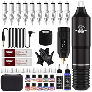 Équipement de <span class=keywords><strong>tatouage</strong></span> le plus vendu de Gaby, y compris des stylos à tatouer, des alimentations sans fil, des outils de perçage - Kits de <span class=keywords><strong>tatouage</strong></span> modèle - Product Image 2