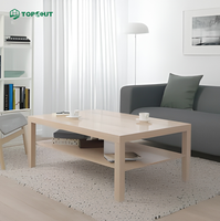 Table basse double couche minimaliste de style nordique pour petits appartements, mobilier moderne pour salon