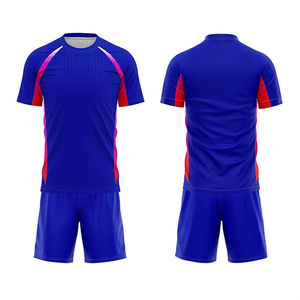 Ensemble de football personnalisable bleu clair et blanc respirant – Tenue de football haut de gamme respirante et à séchage rapide - Product Image 4