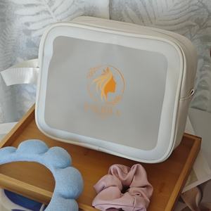 12นิ้วกระเป๋าเครื่องสำอาง TPU พีวีซีกันน้ำกระเป๋าเครื่องสำอางใสด้านหน้าฝ้าด้านหลัง - Product Image 4