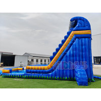 Toboggan aquatique gonflable géant en PVC avec piscine à jets d'eau, toboggan de parc aquatique extérieur pour enfants et adultes, amusement estival en plein air