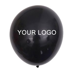 Ballons publicitaires noirs en latex avec logo personnalisé imprimé - Product Image 1