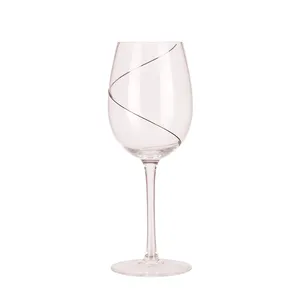 12 oz. Stemmed Swirl Acrylic Wine Glasses Set (Set of 4)