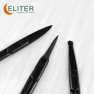Eliter Venta caliente al por mayor de acero inoxidable negro de acero inoxidable tijeras para cutículas de uñas tijeras para cutículas negras - Product Image 3
