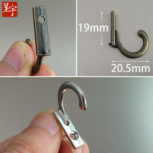 Chengyu Retro Mini Single Hook Zinc Alloy Plated Slip Hook For Clothes Coat <b>Hat</b> Hanging Furniture Hardware Accessory - Product Image 2