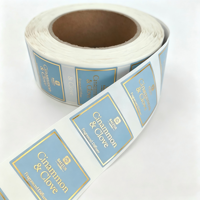 Maßgefertigte Goldfolie Selbstklebende Etiketten Wasserfeste Vinyl-Aufkleber Heißpräge-Verpackungsetiketten für Kosmetik Hautpflege Flaschen
