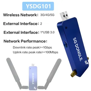 5G Dongle Usb dengan Slot Sim Antena 5G LTE Eksternal Dapat Dilepas Kecepatan Tinggi untuk LTE Industri & Pribadi