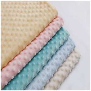Bán Buôn Chống Pilling Siêu Mềm <span class=keywords><strong>Poly</strong></span> Nổi Bé Cuddle Bong Bóng Minky Dot Plush Chăn Flannel Chăn Vải Cho Bé - Product Image 2