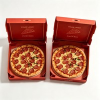 Boîte d'emballage pour pizza de 6 à 15 pouces, boîte à emporter pour la restauration rapide, qualité alimentaire, personnalisable, vente en gros, boîte en papier jetable de haute qualité