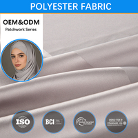 Tissu en mousseline de polyester imprimé et tissé, teint en fil, pour acheteurs musulmans de Malaisie et d'Indonésie, antistatique, respirant, 98 g/m²
