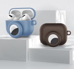 Étui de protection en Silicone souple 2 en 1 pour <span class=keywords><strong>AirPods</strong></span> <span class=keywords><strong>Pro</strong></span> Air Tag Holder Combo, anti-rayures, Anti-chute, Anti-perte, Offre Spéciale - Product Image 4