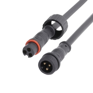 Auhua Produsen Barang Spot 2 Pin M12 Pvc Dibentuk Pria Wanita Tahan Air Konektor Kabel IP65 - Product Image 3