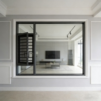 Aomeja Thermisch Gebroken Aluminium Vaststaand Raam Dubbel Glas Low-E Geluidsisolerend Energiebesparend Modern Metalen Gaas Keuken Villa