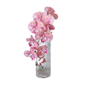 Vente en gros de 9 têtes <span class=keywords><strong>d</strong></span>'orchidées artificielles Phalaenopsis en impression 3D, orchidées au toucher réel, fleurs <span class=keywords><strong>d</strong></span>écoratives pour mariage - Product Image 6