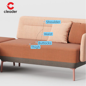 कार्यालय फर्नीचर आधुनिक डिजाइन कार्यालय सोफा सेट लाउंज होटल फैब्रिक सेशनल सोफा सोफे सोफे अपार्टमेंट सोफे सेट करें - Product Image 5