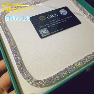 Бижутерия из серебра 925 в стиле хип-хоп VVS <span class=keywords><strong>Moissanite</strong></span> со льдом из муассанита - Product Image 5