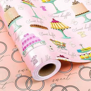 Gâteau de mariage original rose nacré double face avec motif bague de fiançailles et papier cadeau pour fiançailles - Product Image 6