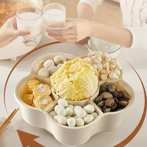 Plat de service rotatif multifonctionnel en plastique <span class=keywords><strong>pour</strong></span> légumes et plats chauds, idéal <span class=keywords><strong>pour</strong></span> la vente en gros - Product Image 1