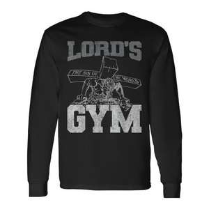 Lords Gym T-shirt à manches longues avec motif Jesus The Sin Of The World, col rond unisexe, cadeaux religieux pour adultes - Product Image 1