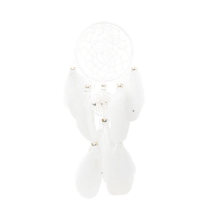 Atrapasueños de 13x45cm con Forma de Sol y Plumas Blancas, Decoración para Colgar en la Pared - Product Image 2