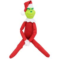 Poupée Grinch Monstre en Peluche de Noël, Décoration Originale Spirituelle de Noël, Poupée Elfe Grinch
