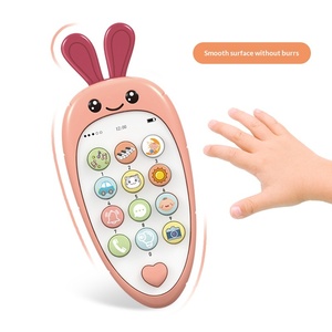 Jouet musical mobile en bois pour enfants, téléphone portable pour garçons et filles, machine d'apprentissage de dessins animés pour bébés, vente en gros - Product Image 3