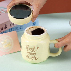 Gift for Mother's Day Coffee Mugs Ceramic Tea Cup Best Mom Ever Mug with Card and Towel - Product Image 5